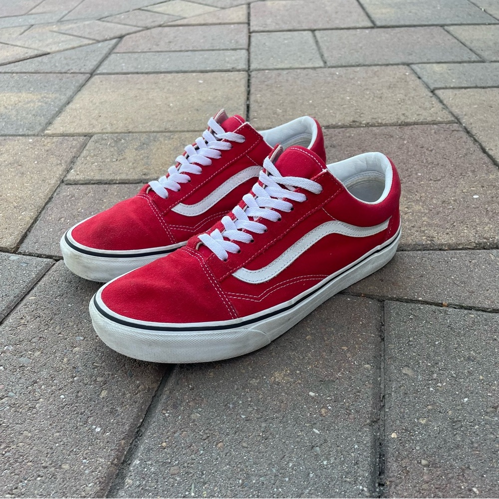 Vans Old Skool Men’s School Canvas Size 10 Red White Classic Skate BMX Scooter